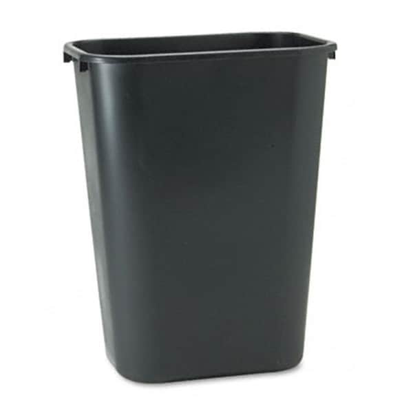 Rcp 295700BK Soft Molded Plastic Wastebasket  Rectangular  10 1/4 gal  Black